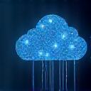 Icono con nube representando soluciones en la nube